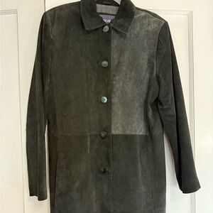 Vintage Suede Leather Patchwork Jacket